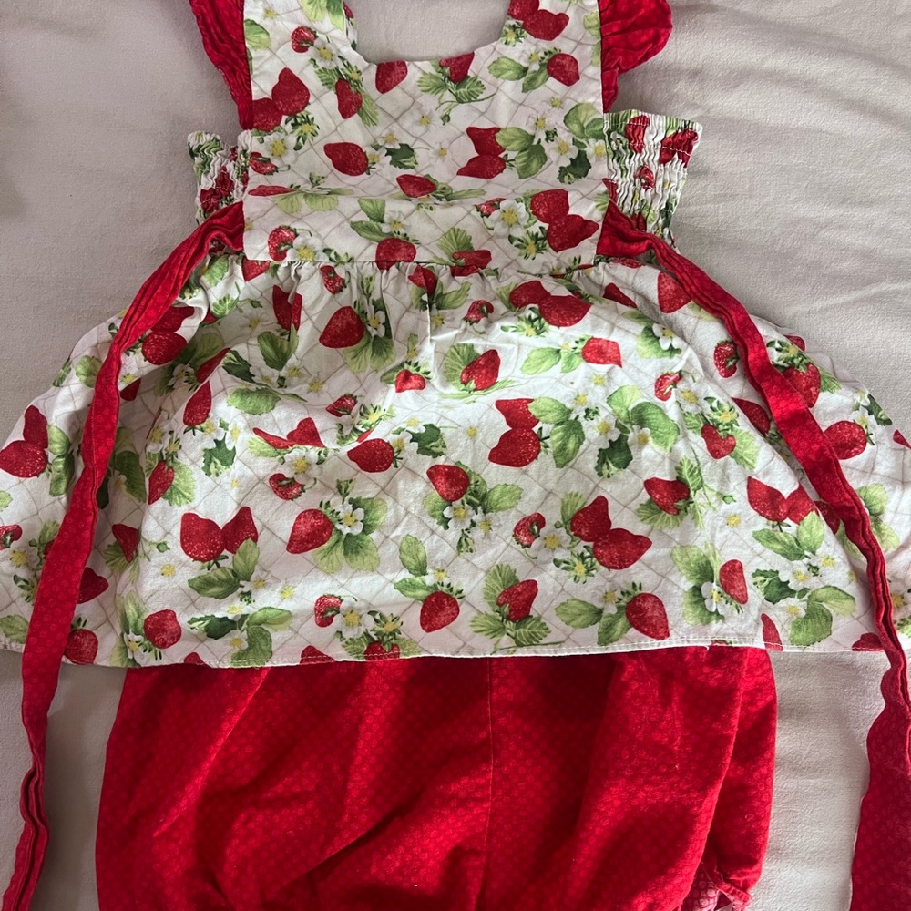Strawberry Print Kids Matching Set